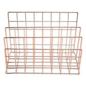 Organisateur de courrier de bureau,Trieur de courrier en fil métallique à 3 fentes,Organisateur de lettres pour lettres,courriers,livres - Neuf