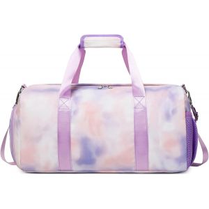 Acdsgd-Sac De Sport Color&eacute; Fille Sac Voyage Enfant Sac Piscine Fille Sac Pour Gym Sac Danse Fille Sac Sport Avec Compartiment &Agrave; Chaussures Et Poche Humide - Neuf
