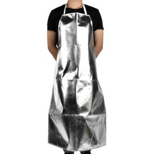 Ulteronixshop-Aiggend Tablier r&eacute;sistant &agrave; la Chaleur, Tablier de Protection Contre la Chaleur &agrave; Haute temp&eacute;rature de 1000 degr&eacute;s, Tablier de Cuisine Domestique en Papier d'aluminium - Neuf