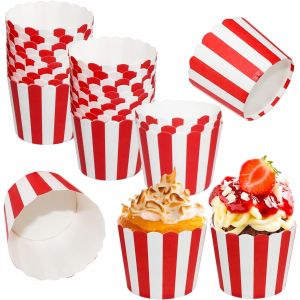 Lot De 50 Cupcakes En Papier Rouge Pour Anniversaire, Mariage, Cuisine, Pâtisserie - Neuf