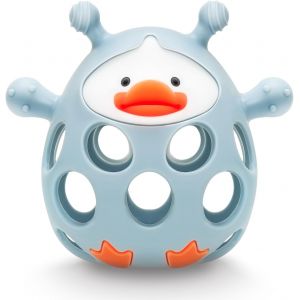 Anneau Dentition B&eacute;b&eacute; R&eacute;frig&eacute;rant-Mitaine De Dentition En Silicone Alimentaire Sans Bpa,Gant &Agrave; M&acirc;chouiller Pour Pouss&eacute;e Dentaire,Jouet Dentition B&eacute;b&eacute;,Pour Bebe Garcon Fille (1 Pi&egrave;ce Bleu) - Neuf