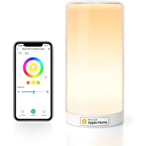Subzonal-Meross Veilleuse Led Connect&eacute;e Wifi, Lampe De Chevet Intelligente Compatible Avec Apple Home, Alexa, Google Home Et Smartthings, Lampe De Nuit Multicolore Dimmable Avec Rgb, Blanc Chaud Et B - Neuf