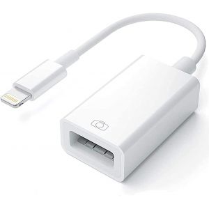 Adaptateur Lightning vers USB pour Cam&eacute;ra iPhone/iPad, OTG pour Lecteur de Carte, Cl&eacute; USB, Disque Dur, Clavier, Souris, Hubs, MIDI Plug & Play - Neuf