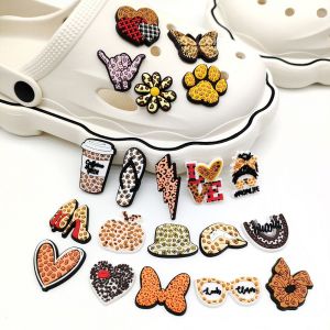 Lot De 20 Décorations 3d Pour Sabots Et Sandales (Imprimé Léopard), Breloques Pour Chaussures - Neuf
