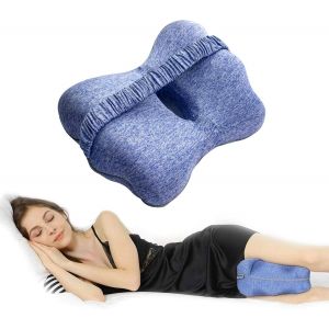 Kalanka-Coussins Relève-Jambes Pour Jambe Avec Mousse À Mémoire De Forme Homme Femmes Leg Pillow Pour Dormeurs Latéraux Soulagement De La Sciatique Douleur Aux Jambes Grossesse Coton Bleu (Papillon - - Neuf