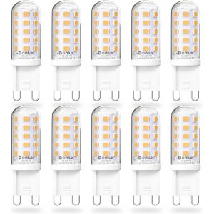 Ampoule G9 Led 4w Blanc Chaud 2700k, Equivalent 40w Halogène Lampe, Petite Ampoule Culot Gu9, Non Dimmable, Économie D'énergie, Sans Scintillement,Angle De Faisceau 360°, Ac 220-240v, Lot De 10 - Neuf