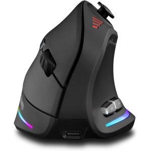 KALANKA-Souris Ergonomique sans Fil avec Joystick, Souris Bluetooth Gamer Verticale 12 Boutons Programmables 24000 DPI R&eacute;glables Gaming Mouse pour PC MacBook et Ordinateurs Portables - Neuf
