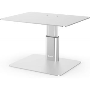 Support De Moniteur De Bureau R&eacute;glable En Hauteur - En M&eacute;tal - Compatible Avec Ordinateur Portable, Ordinateur, &Eacute;cran, Imac, Tv, Pc, Bureau Bureau Et Maison (Pc Jusqu'&Agrave; 15 Kg) - Neuf