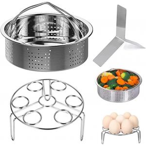 Subzonal-3 Pi&egrave;ces Ensemble Rack Vapeur, Ensemble Supports Vapeur, Accessoires Autocuiseur, Support Vapeur Diviseur, Inoxydable Vapeur Acier, Support Egg Steamer, Pour Cuisine Catering Accessoires - Neuf