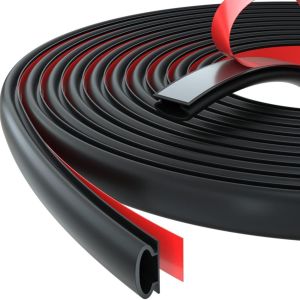 Joint Porte Fenêtre Isolant Froid Et Phonique,Joint De Porte D'entrée Caoutchouc Autocollant,Boudin Pvc Cadre Porte,Joint D'étanchéité Fenetre Isolation,Weather Stripping Door Seal(6m,D-Noir) - Neuf