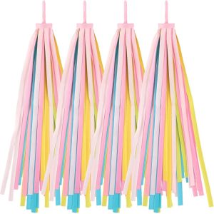 Kal-2 Paires Enfants Vélo Banderoles, Rubans De Scooter Colorés, Accessoires Velo Filles Glands, Décoration De Poignées De Vélo Tricycles, Streamers De Guidon Mignons Draisienne - Neuf
