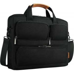 17-17,3 Pouces Sacoche pour Ordinateur Portable Mallette d'Affaires avec Bandoulière Sac de Messagerie Compatible avec les portatifs /17,3"" HP Pavilion/Dell Inspiron 17/Acer/ASUS,Noir - Neuf