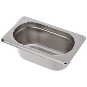 Bac Gastronorme Inox Gn 1/9 65mm,Profondeur : 65 Mm,Capacité : 600 Ml,Bac De Conservation Des Aliments Chauds Et Froids,Compatible Bain Marie,Couvercle Vendu Séparément,K824 - Neuf