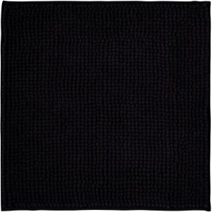 Tapis de Bain Antidérapant en Chenille|Super Absorbant et Lavable en Machine|pour la Salle de Bain,Douche,Baignoire ou comme Tapis WC|Noir-45x45 cm - Neuf