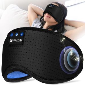 JGD-Masque de sommeil, pour dormir sur le c&ocirc;t&eacute;, avec casque Bluetooth, lavable, bloque la lumi&egrave;re, pour les voyages, la sieste, le yoga, la m&eacute;ditation, le sommeil - Neuf