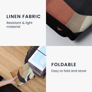 ChicSlick-Housse &Eacute;cran Ordinateur Compatible Avec 31-32" Moniteur Housse &Eacute;cran Ordinateur - Protection D'&Eacute;cran Pc Moniteur En Lin - Orange-Noir-Blanc[X1764] - Neuf