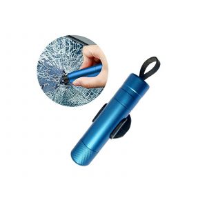 Marteau de s&eacute;curit&eacute; automobile avec brise-vitre et coupe-ceinture de s&eacute;curit&eacute; - Bleu - Neuf