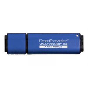 Kingston DataTraveler Vault Privacy 3.0 Anti-Virus - Clé USB - chiffré - 8 Go - USB 3.0 - Conformité TAA - Neuf