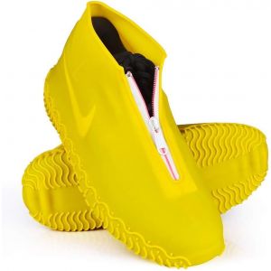 Couvre Chaussures Imperméables(Jaune-L), Couvre Chaussures En Silicone Réutilisables Avec Semelle Renforcée Antidérapante Pour Les Jours Pluvieux Et Neigeux Pour Hommes, Femme - Neuf