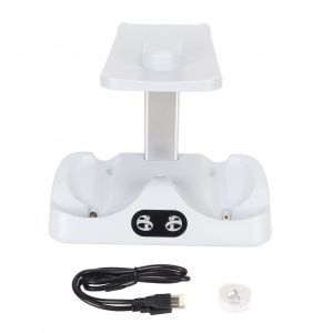 Station De Charge Pour Manettes, Protection Rapide Contre Les Surcharges, Avec Indicateur Led, Pour Ps5 Vr2 - Neuf