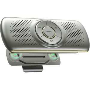Kit Mains Libres pour Voiture Bluetooth 5.3 Haut-Parleur Micro Int&eacute;gr&eacute; avec Clip Support du GPS, Musique Slot Carte TF Reconnexion Automatique, Enceinte Voiture pour Siri&Assistant Google et Appels - Neuf