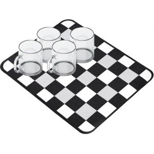 Tapis Egouttoir Vaisselle 30 X 40 Cm Tapis Absorbant Vaisselle Tapis De Séchage Tapis D'évier En Pu Tapis Égouttoir De Cuisine Machine À Café À Séchage Rapide Tapis Égouttoir À Vaisselle - Neuf