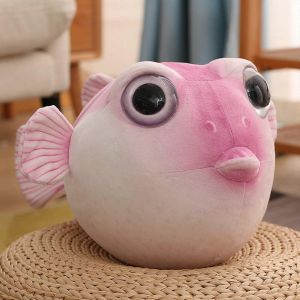 Simul&eacute; Les Poissons-Globes De Jouet De Peluche De 10 Pouces Rose Animal En Peluche Pour Les Enfants De Cadeau D'anniversaire &Agrave; La Maison De D&eacute;coration De Style Kawaii - Neuf