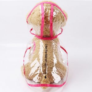 Hjlian Impermeable Transparent Pour Chien (Rose Rouge Xs) - Neuf