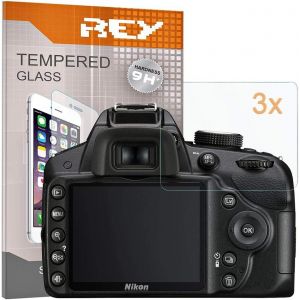 [Lot de 3] Verre Trempé pour Nikon D3100 - D3200 - D3300 - D3400 - D3500, Protecteur d'écran qualité supérieure - Neuf