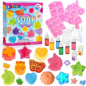 KAAQL-35 Pi&egrave;ces Kit Fabrication Savon Enfants,Kit Savon &Agrave; Faire Soi M&ecirc;me,Mon Laboratoire Des Savons,Savon Et Senteur Nature Enfant,Exp&eacute;rience Scientifique Enfant Jouets Cadeau Pour Filles - Neuf