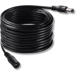 10m 5.5x2.1 mm 24V 12V Rallonges d'alimentation DC,Câble D'extension d'alimentation Mâle Femelle 22AWG,pour Caméra Sécurité CCTV,Noir - Neuf