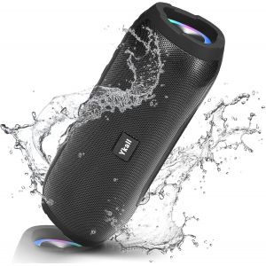 Enceinte Bluetooth Portable, 20W Hd Stéréo Haut-Parleur Bluetooth Avec Lumière Led, Enceinte Portable Sans Fil 36H Playtime Super Autonomie, Étanche Ipx6 Micro Intégré Support Aux, Tf/Usb, Radio Fm - Neuf