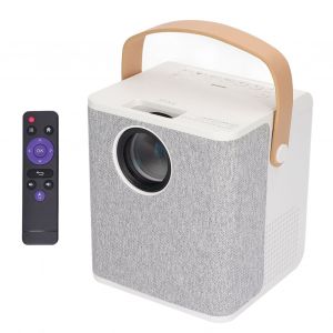 Projecteur intelligent 1080P 2.4G 5G sans fil 6000LM Mini projecteur de cinema maison pour bureau, exterieur, camping, fete, prise britannique 100-240V - Neuf