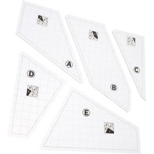 Tianyi-Lot De 5 Outils De Patchwork, Fournitures De Rembourrage, Règle De Couture, Gabarit De Rembourrage, Règle De Rembourrage, Semelle Hexagonale, Pochoirs De Coupe - Neuf