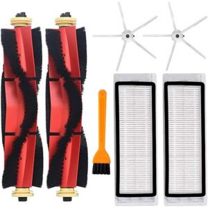 Filtre à brosse latérale pour aspirateur Xiaomi Roborock S5 Max S6 MaxV S6 Pure T6 avec accessoires : 2 rouleaux de brosse, 2 filtres, 1 balai et 2 brosses latérales - Neuf