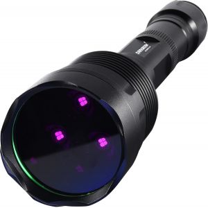 DOOL-Lampe Torche Uv 365Nm Puissante Lumière Noire,3 Leds Lampe De Wood 36W Rechargeable Portable,Lampe De Poche Ultra Violet Détecteur D'Urine,Fuite Détection,Chasse Aux Roches,Résine,B30 - Neuf