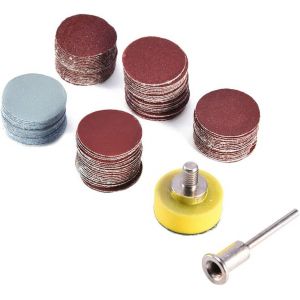 Lot De 100 Disques Abrasifs De 25 Mm De Diamètre Avec Tampon De 3 Mm Pour Outil Rotatif Dremel 100/180/240/1500/3000 - Neuf