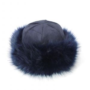 Femmes Chapeau Pour Hiver Cossak Style Russe Chapeau Flurry Polaire P&ecirc;cheur Mode Chaud Cap(Bleu Marine) - Neuf
