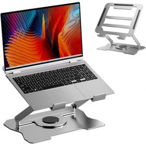 Support pour Ordinateur Portable avec Base rotative à 360°,Support Ergonomique Pliable et réglable pour Ordinateur Portable,Compatible avec Tous Les MacBook Pro/Air - Neuf