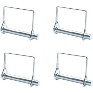 4 Pack Goupille de blocage d'arbre , 5/16 pouces Pto goupille de verrouillage avec retenue de fil carré pour jardin de pelouse de remorques de ferme - Neuf