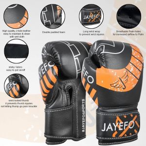 Gants De Boxe Pour Enfants Et Enfants - Gants De Boxe Pour Jeunes Pour Boxe, Kickboxing, Muay Thai Et Mma - Gants De Sac De Frappe Lourds Pour Sac De Frappe Lourd - 4 Et 170,1 G - Noir - Neuf