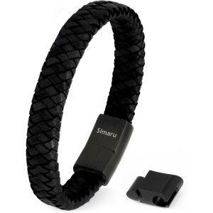 Bracelet En Cuir Pour Homme Et Femme - Bracelet En Cuir V&eacute;ritable Avec Fermeture &Agrave; Crochet En Acier Inoxydable - Qualit&eacute; Sup&eacute;rieure - Fabriqu&eacute; En Allemagne ((21 Cm - L), Marron) - Neuf