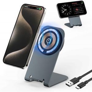Eryi-Mag-Safe Chargeur Sans Fil, Magnétique, Inductif, Pour Iphone 16, 15, 14, 13, 12, Pour Samsung Galaxy S24, S23, S22, S21, S20, Google Pixel 9 Pro, 8, 7, 6 - Neuf
