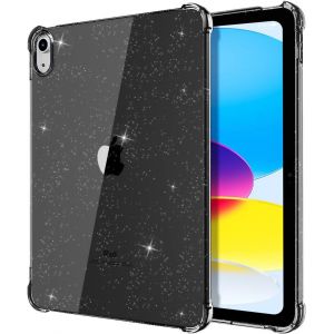 Kal-Coque Pour Ipad A16 11&egrave;me G&eacute;n&eacute;ration 11 Pouces 2025, Ipad 10&egrave;me G&eacute;n&eacute;ration 2022 10,9 Pouces, &Eacute;tui De Protection Arri&egrave;re Clair En Tpu Mince Et L&eacute;g&egrave;re, Noir Paillettes - Neuf
