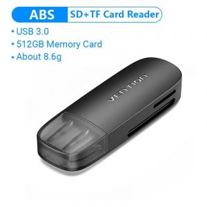 Vention &iquest; lecteur de carte SD USB de Type C &agrave; Micro SD TF,adaptateur de carte pour ordinateur portable,accessoires de t&eacute;l&eacute;phone intelligent,adaptateur de carte SD USB 3.0--Only USB 3.0 2PCS - Neuf