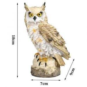 Statue Dépouvantail Hibou Leurre Pour Pelouse De Terrasse Extérieure, - Neuf