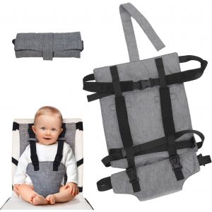 Si&egrave;ge Portable De Voyage Lavable Ceinture De Si&egrave;ge, Ceinture De S&eacute;curit&eacute; Pour Chaise Haute B&eacute;b&eacute;, Siege Ceinture De S&eacute;curit&eacute; Bebe Repas, Harnais De Chaise Haute Pour B&eacute;b&eacute; 1-3 Ans Pour Maison Restaurant - Neuf