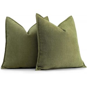 Cauc-Housse De Coussin 60x60, Lot De 2 Housse Coussin En Chenille Coussin Canape Pour Canap&eacute; Au Design &Eacute;l&eacute;gant, Coussins D&eacute;coratifs Doux Et Luxueux Pour Canap&eacute;, Lit Et D&eacute;coration De La Maison - Neuf