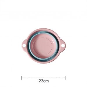 Lavabo Pour B&eacute;b&eacute; M&eacute;nage Portable Bassin Pliant V&ecirc;tements En Plastique V&eacute;g&eacute;tal Lavabo Rose - Neuf