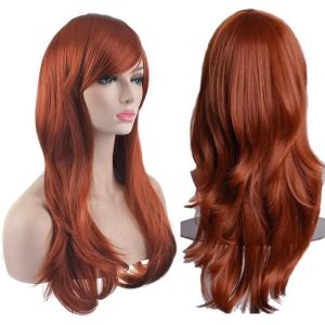 Kalanka-28"" 70 Cm Marron Cosplay Boucl&eacute; Perruque Femme, Longue Ondul&eacute;e Synth&eacute;tique Cheveux Cosplay Wig Anime Parti Halloween Perruques - Neuf